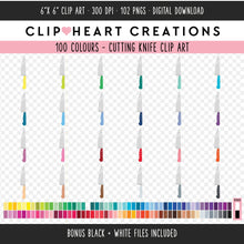 Load image into Gallery viewer, 100 Cutting Knife Digital Clip Art