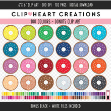 Load image into Gallery viewer, 100 Donuts Digital Clip Art