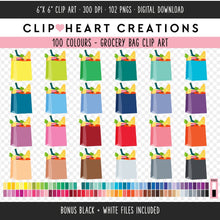Load image into Gallery viewer, 100 Grocery Bag Clip Art