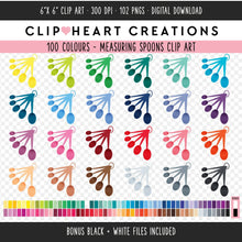 Load image into Gallery viewer, 100 Measuring Spoons Digital Clip Art