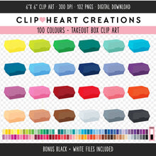 Load image into Gallery viewer, 100 Takeout Box Clip Art