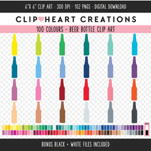 Load image into Gallery viewer, 100 Beer Bottle Digital Clip Art