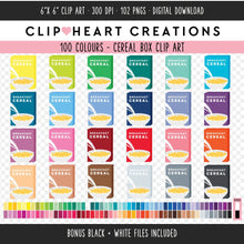 Load image into Gallery viewer, 100 Cereal Box Digital Clip Art
