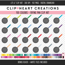 Load image into Gallery viewer, 100 Metal Frying Pan Clip Art