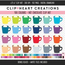 Load image into Gallery viewer, 100 Hot Chocolate Digital Clip Art
