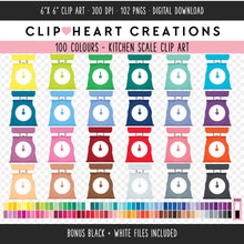 Load image into Gallery viewer, 100 Kitchen Scale Digital Clipart