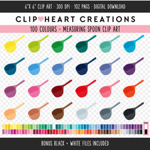 Load image into Gallery viewer, 100 Measuring Spoon Digital Clip Art