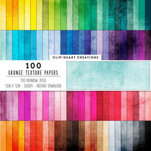 Load image into Gallery viewer, 100 Grunge Texture Digital Papers