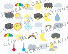 Load image into Gallery viewer, Weather Clip Art,