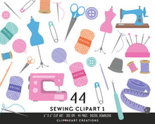 Load image into Gallery viewer, Pastel Sewing Clip Art