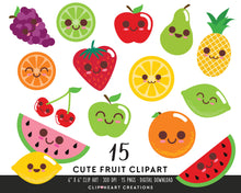 Load image into Gallery viewer, Kawaii Fruit Clip Art