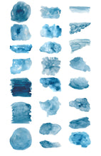 Load image into Gallery viewer, Blue Watercolor Shapes Clip Art