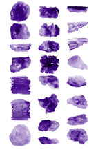 Load image into Gallery viewer, Purple Watercolor Shapes Clip Art