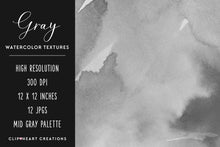 Load image into Gallery viewer, Soft Gray Watercolor Digital Papers