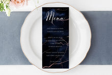 Load image into Gallery viewer, Navy & Rose Gold Watercolor and Foil Digital Papers