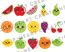 Load image into Gallery viewer, Kawaii Fruit Clip Art