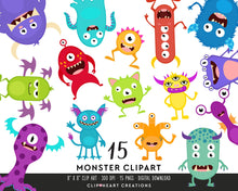 Load image into Gallery viewer, Monsters Clip Art
