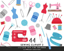 Load image into Gallery viewer, Vintage Sewing Clip Art