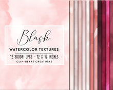 Load image into Gallery viewer, Blush Watercolor Digital Papers