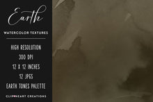 Load image into Gallery viewer, Earth Tones Watercolor Digital Papers