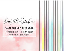 Load image into Gallery viewer, Pastel Ombre Watercolor Digital Papers