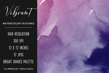 Load image into Gallery viewer, Vibrant Watercolor Digital Papers