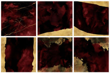 Load image into Gallery viewer, Red & Gold Watercolor and Foil Digital Papers