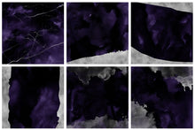 Load image into Gallery viewer, Purple & Silver Watercolor and Foil Digital Papers