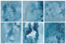 Load image into Gallery viewer, Blue Glitter Watercolor Digital Papers