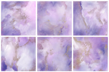 Load image into Gallery viewer, Amethyst Glitter Watercolor Digital Papers