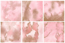 Load image into Gallery viewer, Pink Glitter Watercolor Digital Papers