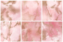 Load image into Gallery viewer, Pink Glitter Watercolor Digital Papers