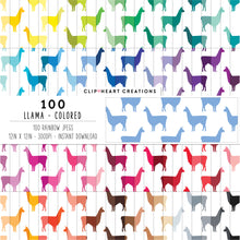 Load image into Gallery viewer, 100 Llama Pattern Digital Papers (Color)