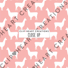 Load image into Gallery viewer, 100 Llama Pattern Digital Papers (White)
