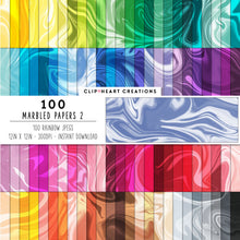Load image into Gallery viewer, 100 Marble Texture Digital Papers