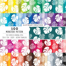 Load image into Gallery viewer, 100 Monstera Pattern Papers