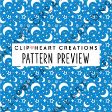 Load image into Gallery viewer, 100 Moon & Stars Pattern Digital Papers (White)