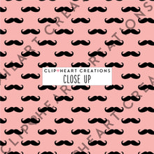 Load image into Gallery viewer, 100 Mustache Pattern Digital Papers (Black)