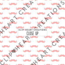 Load image into Gallery viewer, 100 Mustache Pattern Digital Papers (Color)