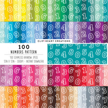 Load image into Gallery viewer, 100 Number Outline Pattern Papers