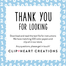 Load image into Gallery viewer, 100 Number Pattern Papers (White)