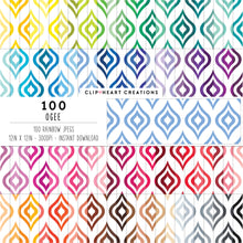 Load image into Gallery viewer, 100 Ogee Pattern Digital Papers