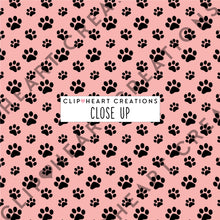 Load image into Gallery viewer, 100 Pawprints Digital Papers (Black)