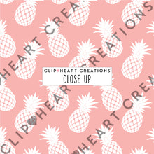 Load image into Gallery viewer, 100 Pineapple Pattern Digital Papers (White)