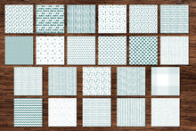 Load image into Gallery viewer, Teal Scandi Doodle Papers