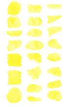 Load image into Gallery viewer, Yellow Watercolor Shapes Clip Art