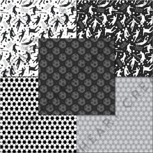 Load image into Gallery viewer, Black Soccer Seamless Digital Papers