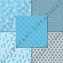 Load image into Gallery viewer, Blue Soccer Seamless Digital Papers