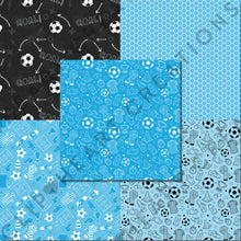 Load image into Gallery viewer, Blue Soccer Seamless Digital Papers