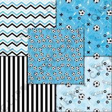 Load image into Gallery viewer, Blue Soccer Seamless Digital Papers